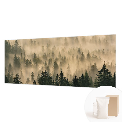Mural de pared con estampado hermoso con motivo de niebla en el bosque