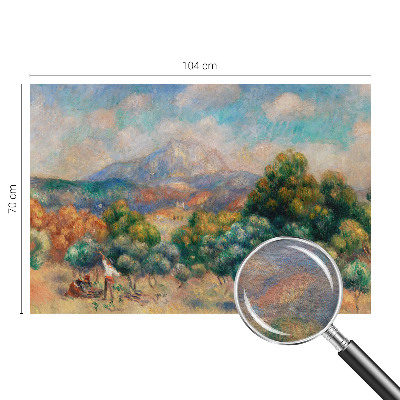 Papel mural texturado decorativo con diseño de paisaje de montaña
