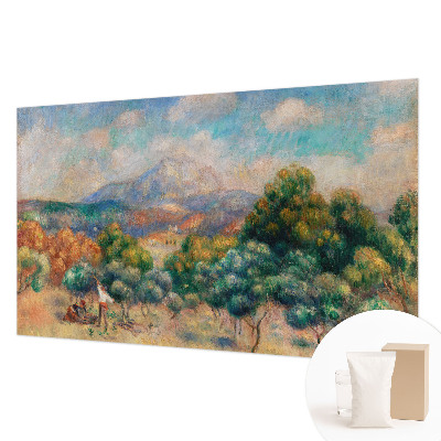 Papel mural texturado decorativo con diseño de paisaje de montaña