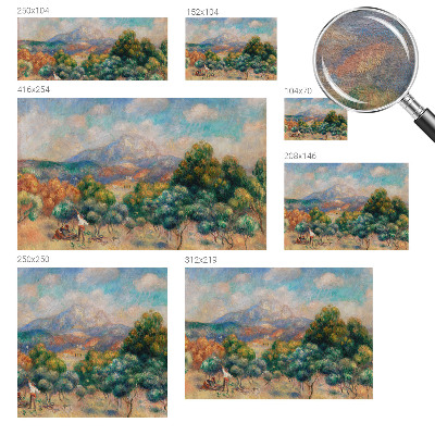 Papel mural texturado decorativo con diseño de paisaje de montaña