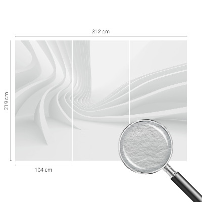 Fotomural decorativo para cabecero de cama con diseño de líneas fluidas
