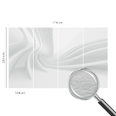 Fotomural decorativo para cabecero de cama con diseño de líneas fluidas