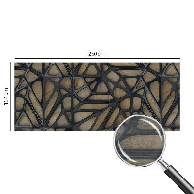 Papel mural texturado decorativo con diseño de rejilla imitación madera