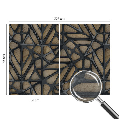Papel mural texturado decorativo con diseño de rejilla imitación madera