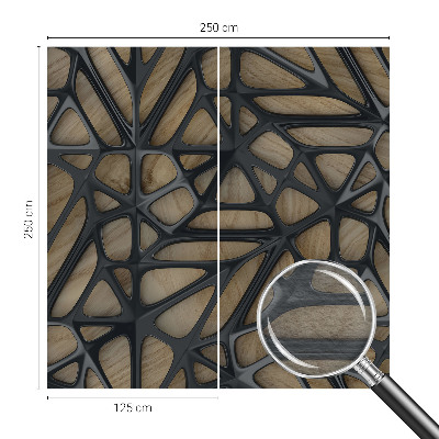 Papel mural texturado decorativo con diseño de rejilla imitación madera