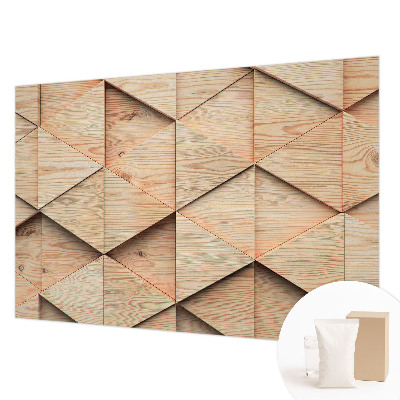 Papel mural con patrón decorativo con diseño de mosaico de madera