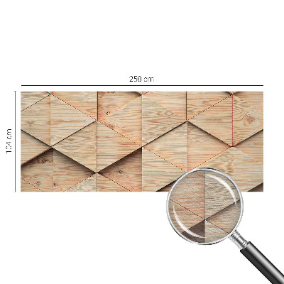 Papel mural con patrón decorativo con diseño de mosaico de madera