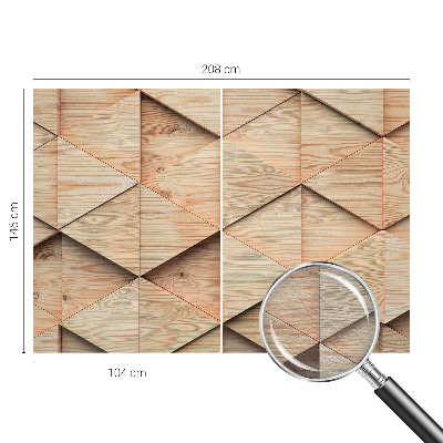 Papel mural con patrón decorativo con diseño de mosaico de madera