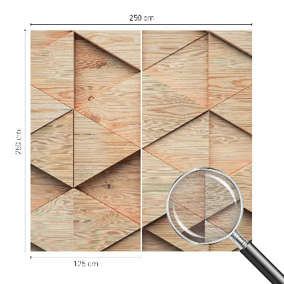 Papel mural con patrón decorativo con diseño de mosaico de madera