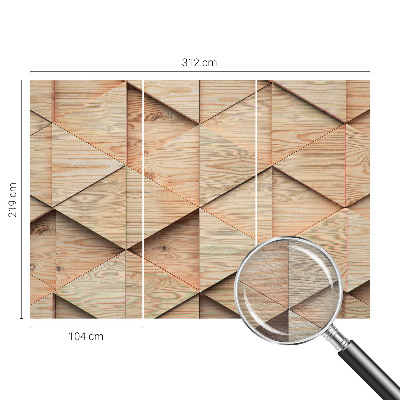 Papel mural con patrón decorativo con diseño de mosaico de madera