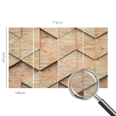 Papel mural con patrón decorativo con diseño de mosaico de madera