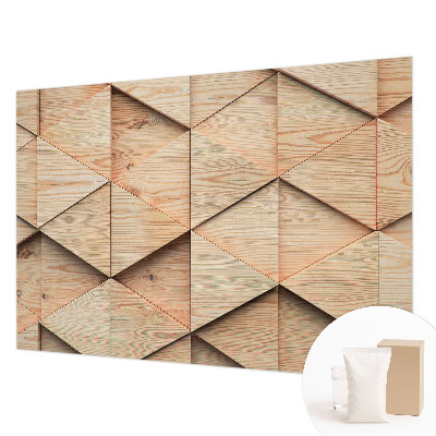 Papel mural con patrón decorativo con diseño de mosaico de madera