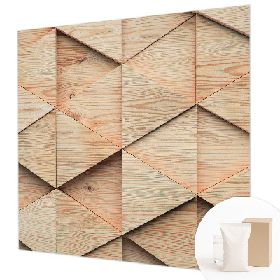 Papel mural con patrón decorativo con diseño de mosaico de madera