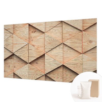 Papel mural con patrón decorativo con diseño de mosaico de madera