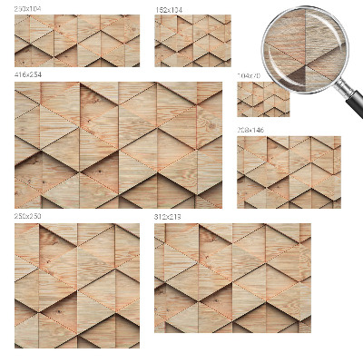 Papel mural con patrón decorativo con diseño de mosaico de madera