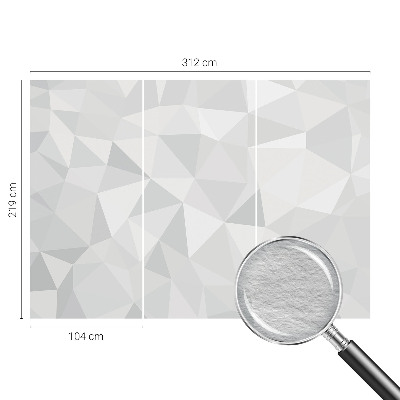 Fotomural decorativo para cabecero de cama con motivo de mosaico triangular