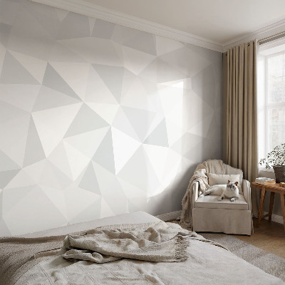 Fotomural decorativo para cabecero de cama con motivo de mosaico triangular