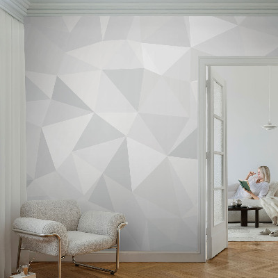Fotomural decorativo para cabecero de cama con motivo de mosaico triangular