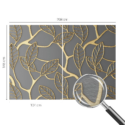 Papel mural con patrón decorativo con hojas elegantes