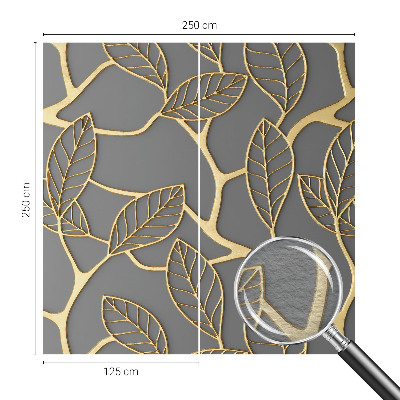 Papel mural con patrón decorativo con hojas elegantes