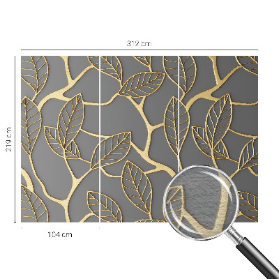 Papel mural con patrón decorativo con hojas elegantes