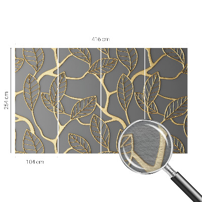Papel mural con patrón decorativo con hojas elegantes