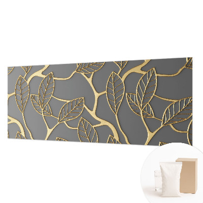 Papel mural con patrón decorativo con hojas elegantes