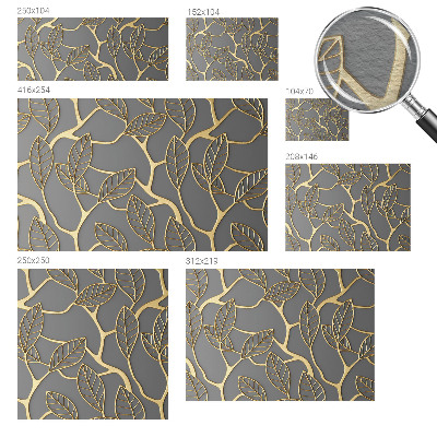 Papel mural con patrón decorativo con hojas elegantes