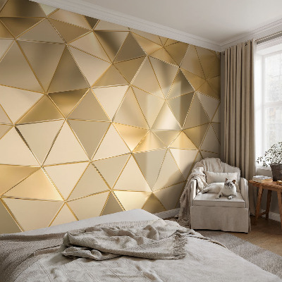 Mural de pared con estampado hermoso con patrones triangulares