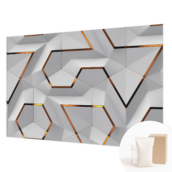 Papel mural texturado decorativo con patrones tridimensionales