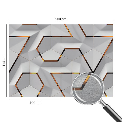 Papel mural texturado decorativo con patrones tridimensionales