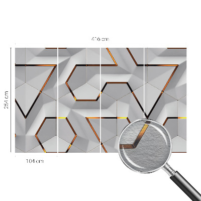 Papel mural texturado decorativo con patrones tridimensionales