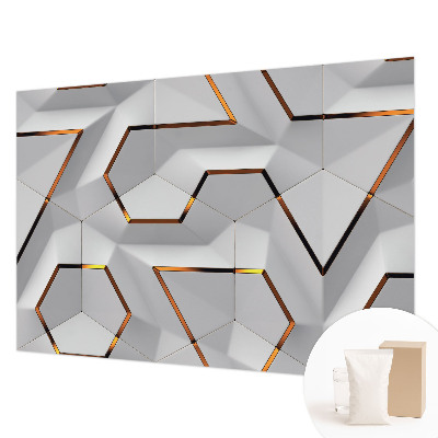 Papel mural texturado decorativo con patrones tridimensionales