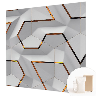 Papel mural texturado decorativo con patrones tridimensionales