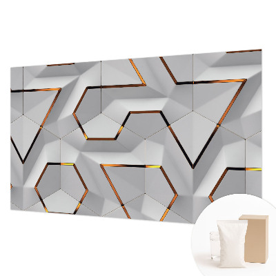 Papel mural texturado decorativo con patrones tridimensionales
