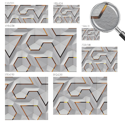 Papel mural texturado decorativo con patrones tridimensionales