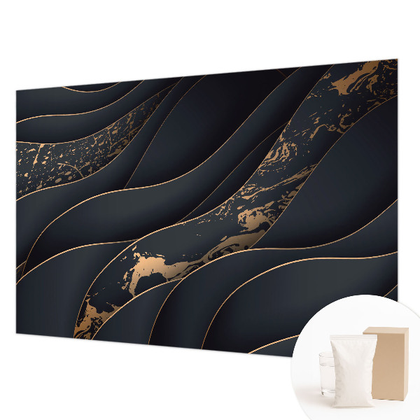 Mural decorativo con un diseño de ondas elegantes