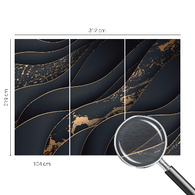 Mural decorativo con un diseño de ondas elegantes