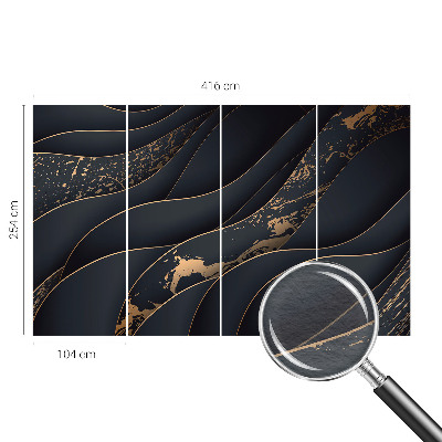 Mural decorativo con un diseño de ondas elegantes
