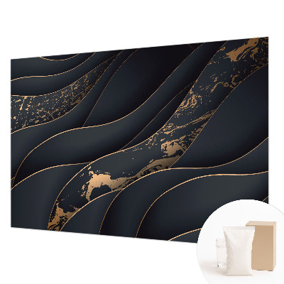 Mural decorativo con un diseño de ondas elegantes