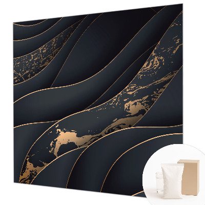 Mural decorativo con un diseño de ondas elegantes