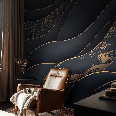 Mural decorativo con un diseño de ondas elegantes