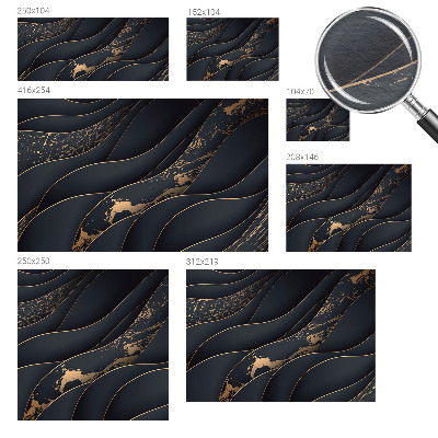 Mural decorativo con un diseño de ondas elegantes