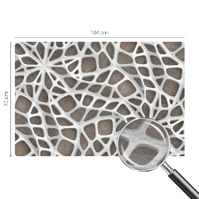 Fotomural decorativo para cabecero de cama con diseño geométrico en tonos rojos