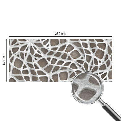 Fotomural decorativo para cabecero de cama con diseño geométrico en tonos rojos