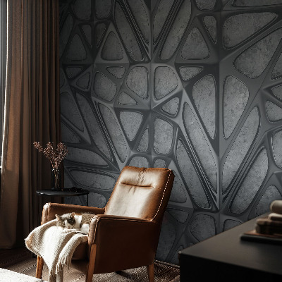 Papel mural texturado decorativo con patrones geométricos