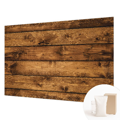 Papel mural con patrón decorativo con diseño de tablas de madera