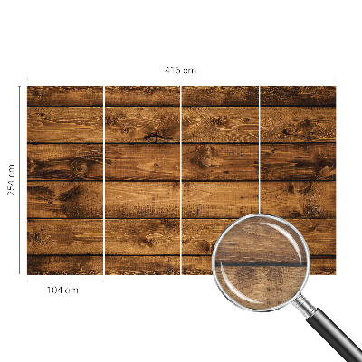 Papel mural con patrón decorativo con diseño de tablas de madera