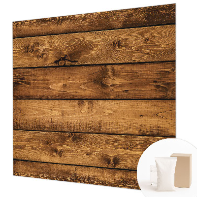 Papel mural con patrón decorativo con diseño de tablas de madera