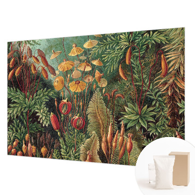 Mural decorativo con motivo de jardín exótico